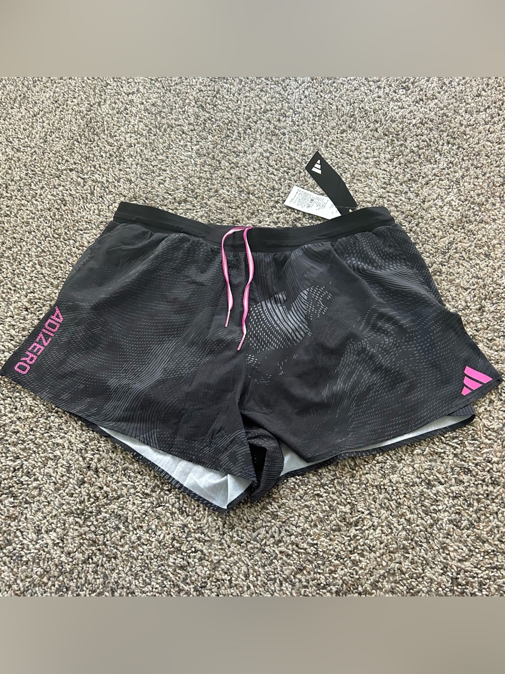Adidas Adizero Split Shorts Black Mens Size XL Slim Fit IA0006